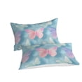 thumbnail image 2 of YJHDM Macaron Butterfly Bedding Set 3D Women Girls Duvet Cover Pillowcase 2/3pcs Candy Colored Cover, 2 of 5