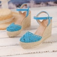 thumbnail image 2 of YLYL Espadrilles Sandals for Women Closed Toe Platform Wedge Heel Ankle Strap Dressy Casual Summer Shoes, 2 of 6