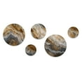 thumbnail image 2 of Designart "Marble Essence Gold and Grey III" Abstract Marble Metal Wall Art Set of 5 Piece, 2 of 5