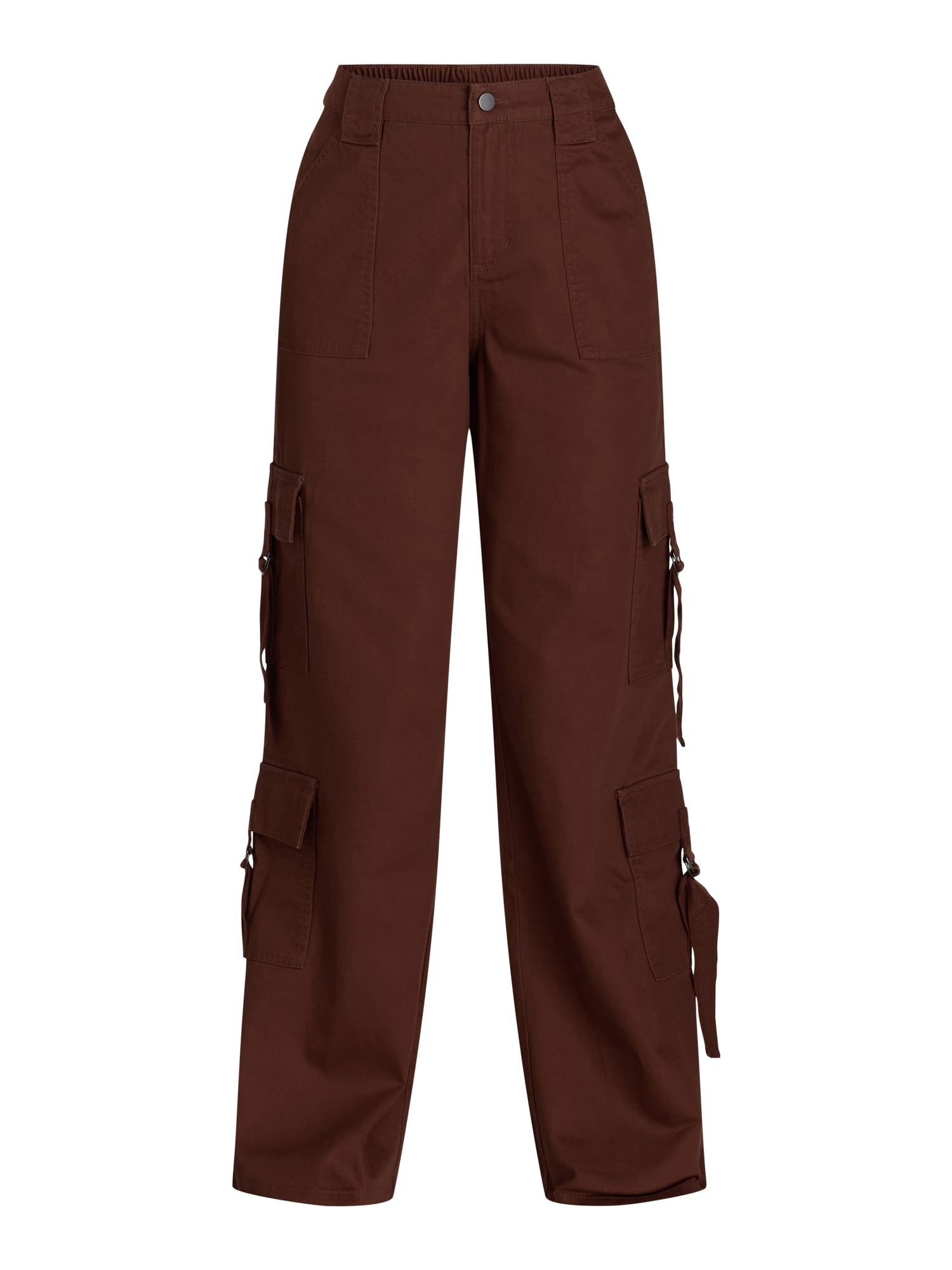 No Boundaries Twill Cargo Pants, 31.75” Inseam, Women’s