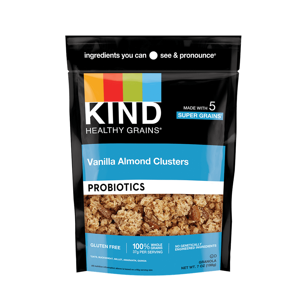 Kind Healthy Grains Vanilla Almond Clusters Probiotics Granola, 7 oz