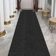 thumbnail image 3 of Ottomanson Non-Slip Hallway Runner Rug 2'7" x 13' Indoor/Outdoor Custom Size Utility Carpet for Garage, Black Hobnail, 3 of 14