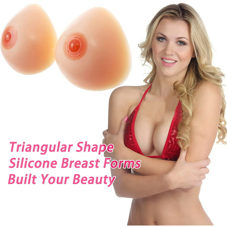Silicone Breast Forms Triangle Bra Enhancer Inserts Mastectomy D cup  1000g/pair