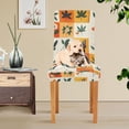 thumbnail image 4 of Yayeee 2 Pack Dining Chair Covers Stretch Parson Chairs Slipcovers Seat Protector, Cartoon Plants, 4 of 6