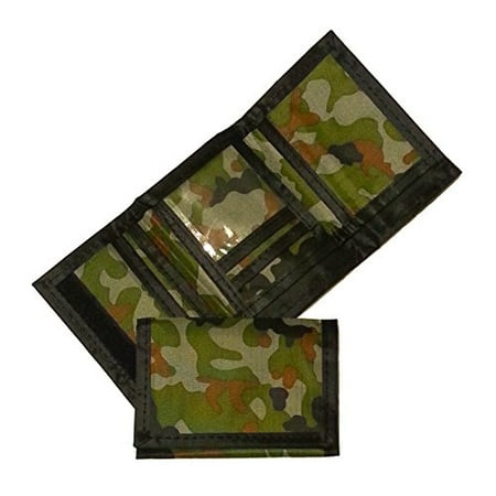 Army Camouflage Wallet Nylon Velcro Trifold Kids Wallets for Boys Camo Hunting (Best Mens Trifold Wallet)