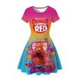 thumbnail image 1 of Turning Red Disney Ropa Niñas Vestido de verano Niños Cosplay Mei Panda rojo Estampado de dibujos animados Traje de encanto Casual Princesa Vestidos7-8T (Etiqueta 140) Gao Jinjia LED, 1 of 2