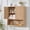 Natural-fluted, variant on Leyaoyao Boho Bathroom Cabinet Wall Mounted with Doors, Wood Hanging Cabinet, Adult Wall Cabinets with Shelves Over The Toilet, Natural Oak