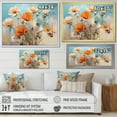 thumbnail image 4 of Designart "Tangerine Azure Cactus Depiction" Floral Floater Framed Canvas Print, 4 of 7