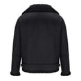 thumbnail image 5 of HOOMEUMY Mens Fleece Lined Cotton Jacket Turndown Collar Jacket Padded Design Casual Workout Long Sleeve Clothes Fashion 2025 Trendy Classic Solid Coat Black XL, 5 of 6