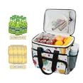 thumbnail image 2 of FORMRS Insulated Cooler Bag 24 Cans Capacity Soft Leakproof Lunch Box with Side Pockets, Bubbles Hamburger, 2 of 7
