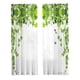 thumbnail image 5 of 2 cortinas de tul con hojas verdes y blancas para ventana. estilo D, 5 of 9