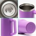 thumbnail image 3 of Stainless Steel Insulated Tumbler with Lid and Straw for Water, Iced Tea or Coffee , Car Cup 304 Stainless Steel Large Capacity Insulation Cup Portable Car Handle Straw Cup, 3 of 7