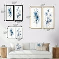 thumbnail image 4 of Designart "Tender Ginko Leaves in Blue Shades II" Leaves Framed Wall Art Set Of 2 - Traditional Blue Framed Wall Art Set Of 2, 4 of 6
