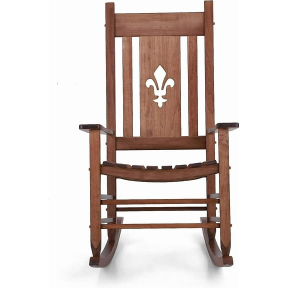 Patio Rocking Chair Wooden Porch Rocker Outdoor&Indoor for Garden Heavy Duty