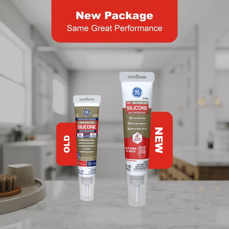 GE Advanced Silicone 2 Kitchen & Bath Sealant, 4-Pack photo 6