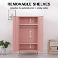 thumbnail image 7 of Metal Wardrobe Coat Cabinet with Adjustable Shelves and Hanging Rod,Storage Closet Locker for Bedroom, Room,Office, Home, School,Almirah for Clothes,Blanket. (2 Door Long Rod, White), 7 of 7