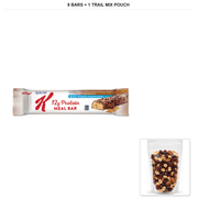 Special K Chocolate Peanut Butter Protein Meal Bars, 8 Bars, 1.59 oz Each with 1 Bybies Trail Mix Pouch, 2 oz