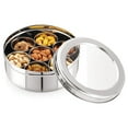 thumbnail image 3 of Spice Container - Masala Dabba - 7 Compartments, masala box,steel masala dabba,Spice container box,stainless steel spice box indian masala dabba (8 inch), 3 of 4
