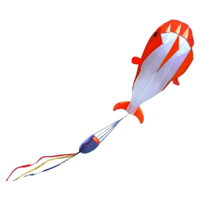 S SERENABLE Dauphin 3D Aile Colorée Souvenirs Parafoil Dauphin d'Enfance pour Sports Rouge