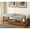 Gray, variant on Blue Fabric & Oak Finish Bedroom Bench - 40" W X 16" D 18" H Versatile And Stylish High With Legs 43" Package Depth, 8" For Home