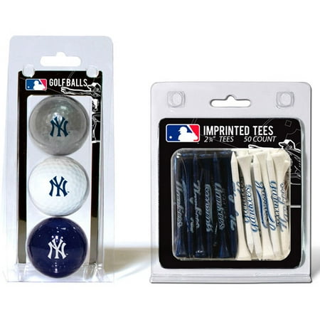 Team Golf MLB New York Yankees 3 Golf Balls And 50 Golf Tees