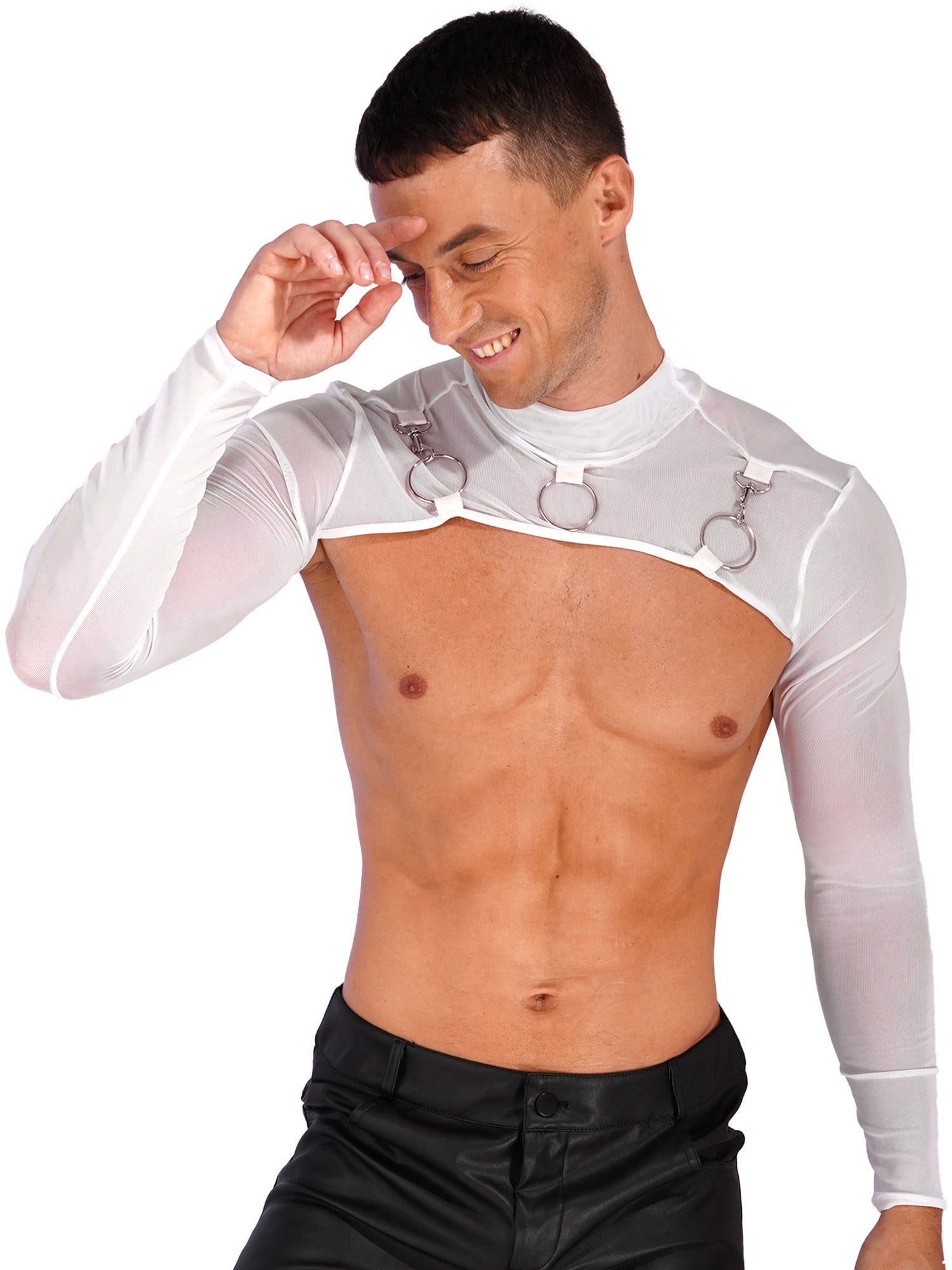 【2plan】Egg net see-through shirt 60e533b1-153f-4feb-818c-