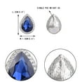 thumbnail image 5 of Wedure Wedding Teardrop Austrian Crystal Stud Earrings for Bride, Elegant Party Prom Style Studs Halo Earrings for Women Navy Blue Silver-Tone, 5 of 5