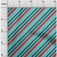 thumbnail image 1 of oneOone Cotton Flex Turquoise Blue Fabric Stripes Quilting Supplies Print Sewing Fabric By The Yard 40 Inch Wide-T60, 1 of 4