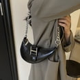 thumbnail image 4 of Bolso Hombro para Mujer Cadena PU Color Sólido Elegante Masa Al Aire Libre, 4 of 8