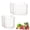 2S+2L, variant on Crystal Clear Freezer Storage Bins, Cleard Plastic Bins for Refrigerator and Pantry, Stackable Kitchen Cabinet Organizer with Handles