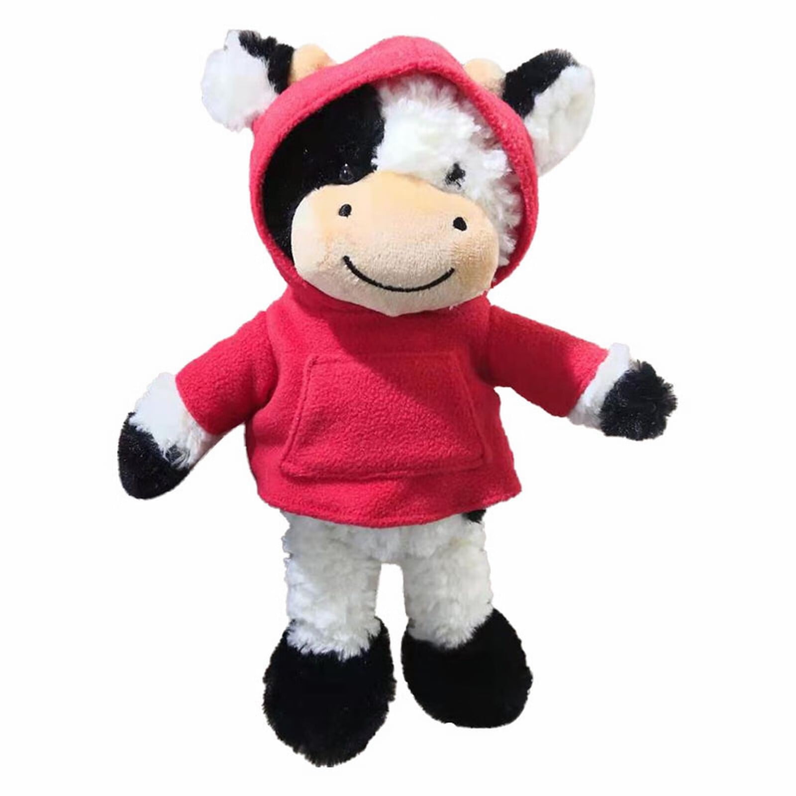 9" Cow Plush Stuffed Animal Toy With Christmas Scarf Cow Stuffed