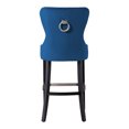thumbnail image 6 of WestinTrends Wordford 29" Tufted Velvet Bar Stool, Black/ Royal Blue, 6 of 10