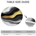 thumbnail image 6 of Black Marble Gold Wave Pattern Round Fitted Tablecloth with Elastic Edge,Dining Table Cover Waterproof,Outdoor Round Tablecloth for Camping,Dining,Indoor and Outdoor, 6 of 7