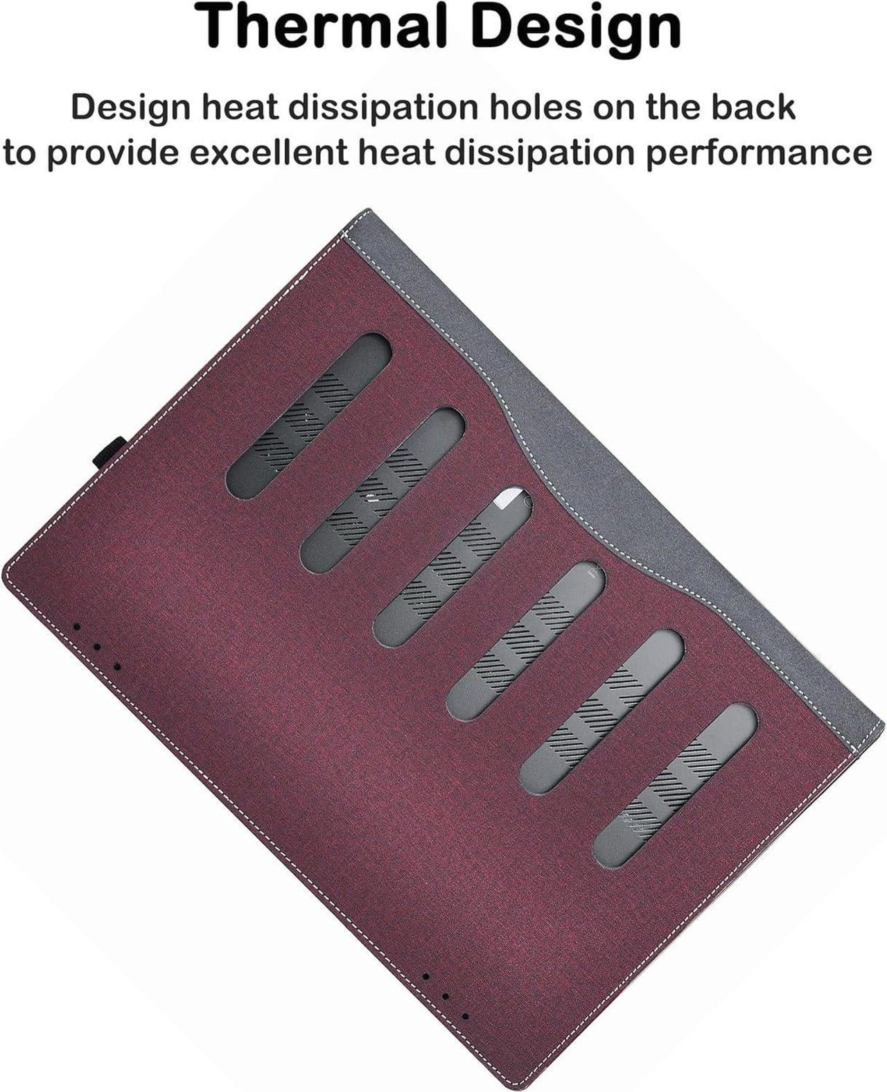 Laptop Case Cover for Lenovo Yoga 7i 2-in-1 16" 10th Gen / Yoga 7 2-in-1 16" 16ILL10 16AKP10 Detachable Notebook Sleeve Computer Bag PU Accessories with Heat Dissipation Hole