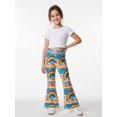 thumbnail image 4 of Girls Flare Pants, AI Digital Print Bell Bottoms,All-Season Sizes 3-13Y, 4 of 6