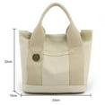 thumbnail image 4 of Canvas Bucket Bag Multi-Pockets Female Clutch Bag Large Capacity Casual for Work, 4 of 7