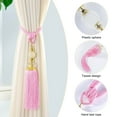thumbnail image 5 of 2 Pack Curtain Tiebacks with Tassel, Outdoor Decorative Curtain Holdback, Modern Rope Window Curtain Ties Backs Draperies Holder for Office Home Window Decoration, 5 of 7