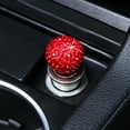 thumbnail image 3 of Crystal Car Cigarette Lighter Bling Rhinestone Car Cigarette Lighter 12V, Fits Most Vehicles, Scarlet, 3 of 5