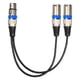 thumbnail image 3 of Cable divisor de micrófono balanceado de 1 XLR hembra a 2 XLR macho de alta resistencia en Y Azul, 3 of 9
