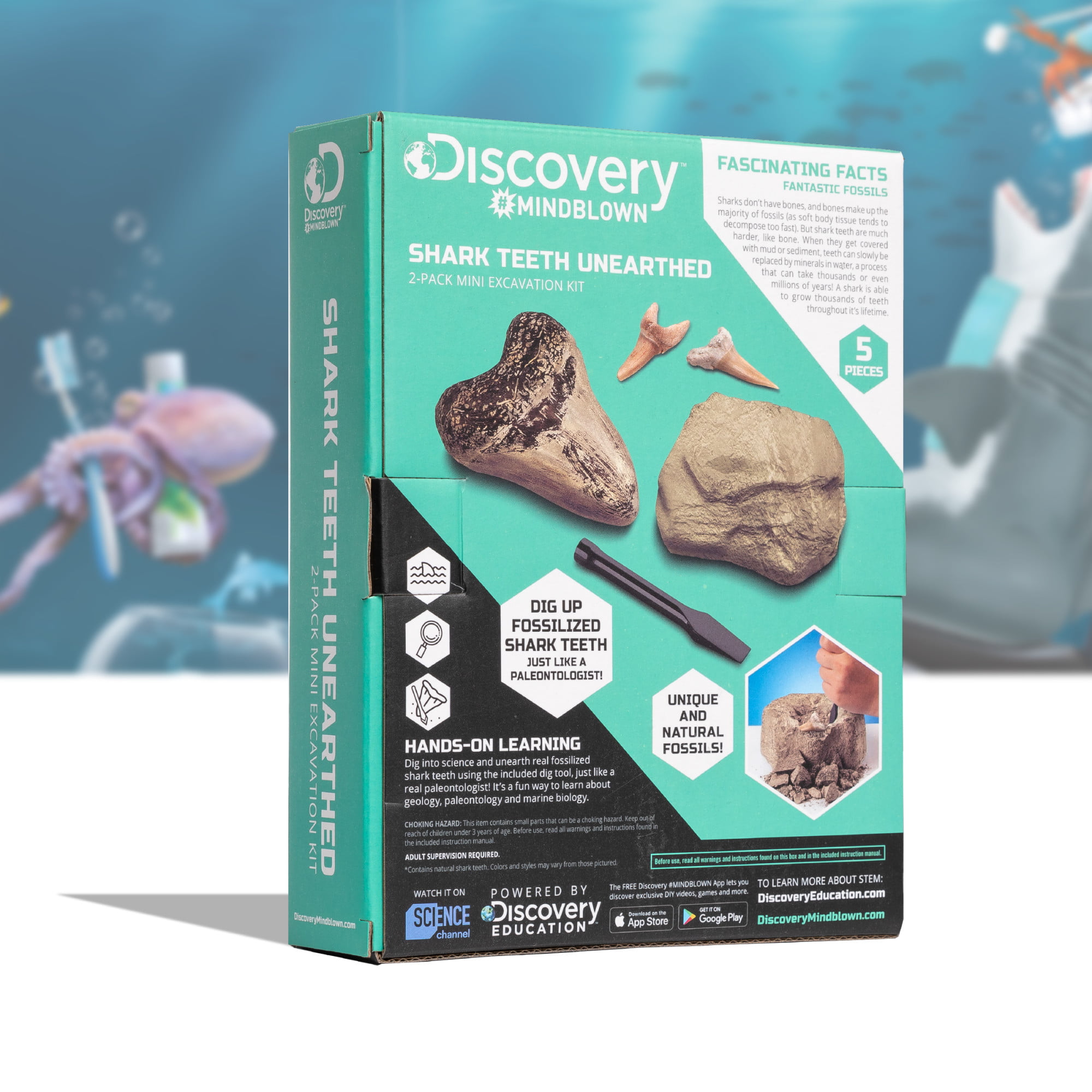 Discovery #Mindblown Discovery Toy Excavation Kit Mini Shark Tooth 2pc 
