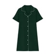 thumbnail image 7 of Horkkom Nightgowns for Women Short Sleeve Button Down Mini Night Dress Summer Casual Soft Comfy Sleep Shirts XXL, 7 of 7