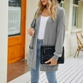 thumbnail image 2 of Vedolay Long Cardigans for Women Oversized Fall Dressy Winter Dress Coat Casual Jackets 2023 Gray,M, 2 of 5