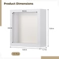 thumbnail image 4 of 10 PCS DIY Shadow Box Frames, 5.6 in Small Square Shadow Boxes for Displaying Dried Flowers, White 3D Floating Frames for Craft Projects, Picture Frames for Home Decor DIY Favors, 4 of 5