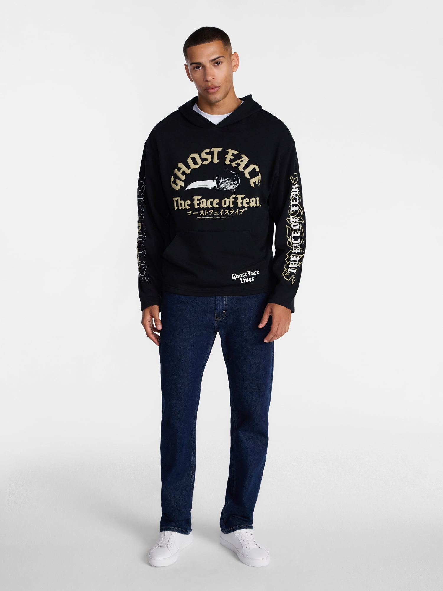 Ghostface Men's and Big Men's Graphic Hoodie with Long Sleeves, Sizes XS-5XL