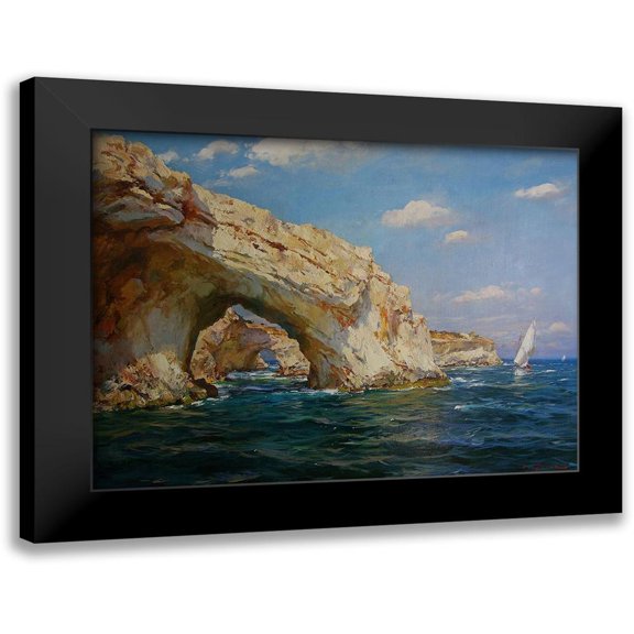 Sviridov, Sergei 18x15 Black Modern Framed Museum Art Print Titled - Rocky Coast XVIII