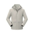 thumbnail image 2 of YLSDY Wind Breaker Jackets Mens Fashion Lightweight Zip up Rain Coats with Pockets Solid Hiking Outdoor Windbreaker White XL, 2 of 9