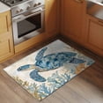 thumbnail image 3 of Sea Turtle Washable Area Rug 2x3 111 Marine Animal Blue Gradient Low-Profile Area Rugs with Non Slip Backing Indoor Floor Carpet for Entrance Living Room Bedroom Home Office, 3 of 9