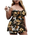 thumbnail image 2 of 2025 Swimsuits CALAFEBILA Women One-Piece Swimwear Strapless Beach Volleyball Sleeveless Fashion Summer Mother's Day Printed Swimsuit, 2 of 4