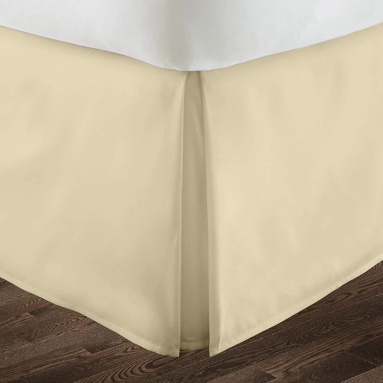 Chocolate Crib Bed Skirt Split Corner,Dust Ruffle 100% Cotton Nursery Crib Toddler Bedding Skirt for Baby Boys or Girls 14 Drop 