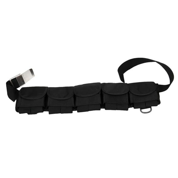 Cinturón de Pesas de Buceo Macarena Bolsa de Pesas de Buceo de Resistencia 4.4 Negro 5 bolsillos